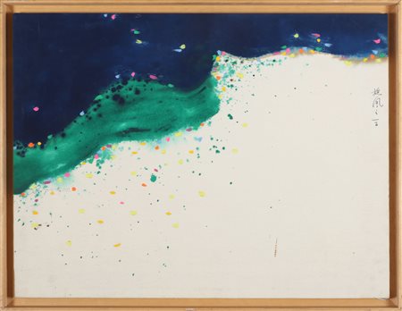 CHIN HSIAO (n. 1935) Tornado 100. Tecnica mista su tela. Cm 80,00 x 60,00....