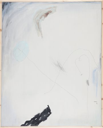 RACITI MARIO (n. 1934) Presenze - assenze. 1972. Olio su tela . Cm 79,50 x...