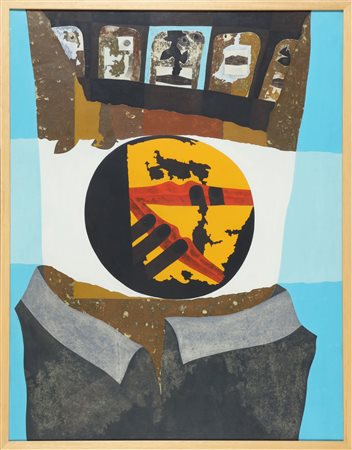 CAGNONE ANGELO (n. 1941) Le bocche di Mr. Oblò. 1966. Olio su tela . Cm 70,00...