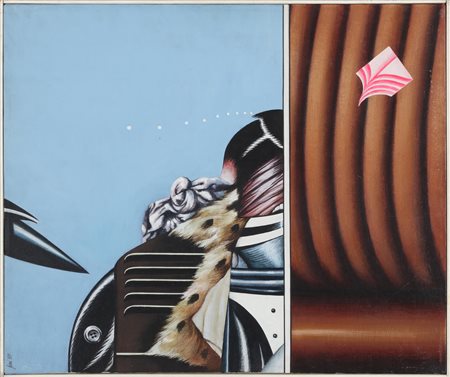 SARRI SERGIO (n. 1938) Persona che passa. 1969. Olio su tela . Cm 60,00 x...