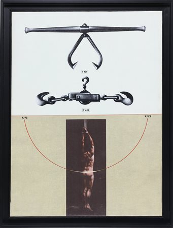 SARRI SERGIO (n. 1938) L'appeso. 1978. Acrilico su tela. Cm 54,00 x 73,00. Al...