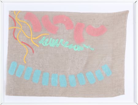 GRIFFA GIORGIO (n. 1936) Movimento giallo e rosso. 2007. Tecnica mista su...