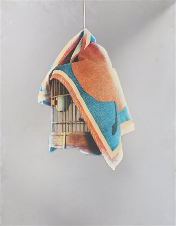 PISTOLETTO MICHELANGELO (n. 1933) La gabbia. Serigrafia su lastra di acciaio....