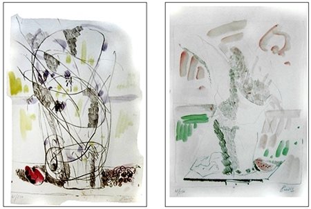 GASTONE BREDDO Padova 1915 – Calenzano 1991 Lotto di 2 opere Senza titolo...