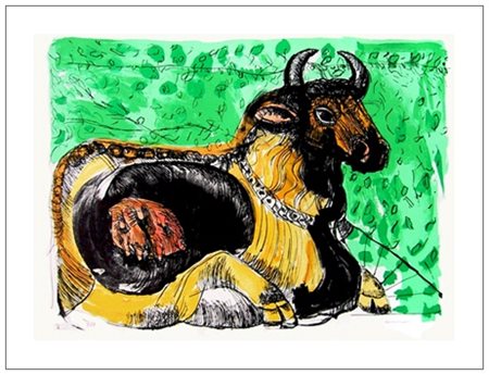 BRUNO CASSINARI Piacenza 1912 – Milano 1992 Mucca sacra 1978 Litografia a 7...