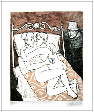 FRANCO GENTILINI Faenza 1909 – Roma 1981 Senza titolo Acquaforte e acquatinta...