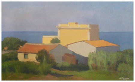 GIOVANNI MARCH Tunisi (Tunisia) 1894 – Livorno 1974 Senza titolo 1954 Olio su...