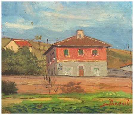 ILIO STARNOTTI Livorno 1952 – Montepulciano 2005 Senza titolo Olio su tavola...