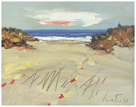 SERGIO SCATIZZI Gragnano 1918 – Firenze 2009 Senza titolo Pittura materica su...