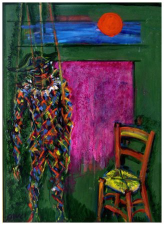 PIERO GAULI Milano 1916 - Milano 2012 Riposo d’Arlecchino 1975 Olio su...