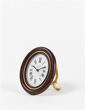 CARTIEROrologio da tavolo in ottone laccatoEpoca recenteQuadrante, movimento...