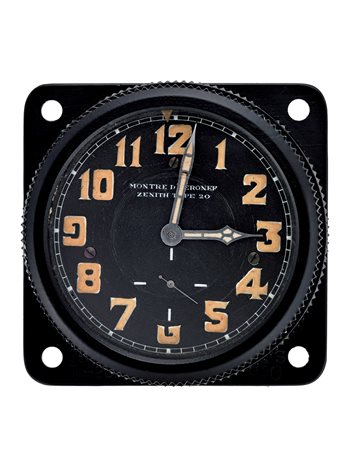 ZENITH TYPE 20Orologio da aeroplano militare in metalloAnni '40Quadrante...
