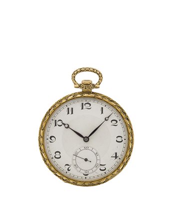 ASTER Orologio da uomo da tasca in oro 18KAnni '30Movimento firmato con...
