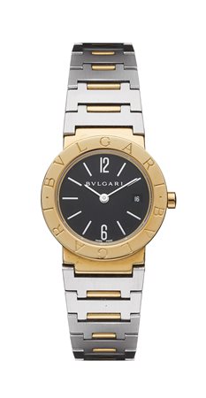 BULGARIOrologio da polso da donna in acciaio e oro 18KEpoca recenteQuadrante,...