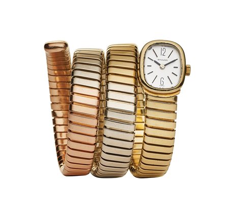 BULGARIOrologio da polso da donna in oro 18K con bracciale tubogasAnni...