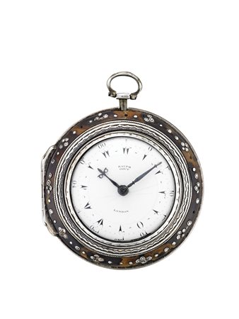 RALPH GOUT LONDONOrologio da tasca da uomo con tripla cassa in argento e...