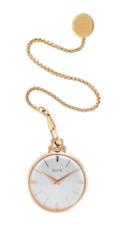 DEVISOrologio da tasca da uomo in oro 18K con catenaAnni '60/'70Quadrante...