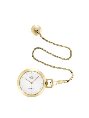 PRYNGEPSOrologio da tasca da uomo in oro 18K con catenaAnni '60/'70Quadrante...