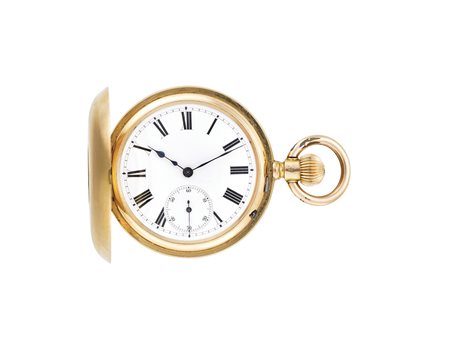 ANONIMOOrologio da tasca da uomo in oro 18K demi-savonnette con doppio...