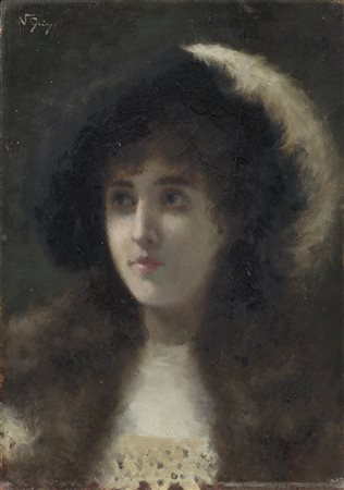 Napoleone Luigi Grady (Santa Cristina 1860 - Brusimpiano 1949)"Ritratto di...