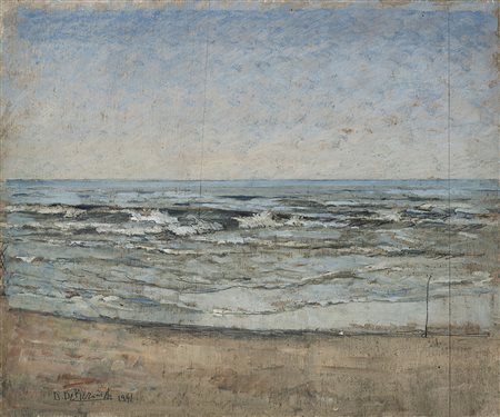 Domenico De Bernardi (Besozzo 1892 - 1963)"Mattino sull' Adriatico. Viserba"...