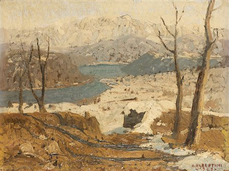 Oreste Albertini (Torre Del Mangano (PV) 1887 - Besana Brianza 1953)"Lago di...