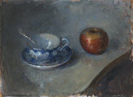 Arturo Rietti (Trieste 1863 - Padova 1943)"Composizione con tazzina e...