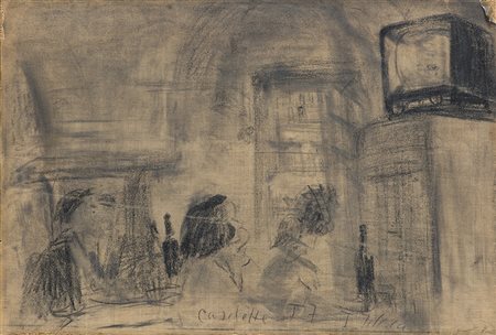Guido Tallone (Bergamo 1894 - Alpignano 1967)"Caselette (Osteria)" 1957...