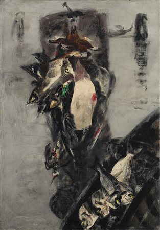 Guido Tallone (Bergamo 1894 - Alpignano 1967)"Selvaggina e pesci in laguna"...