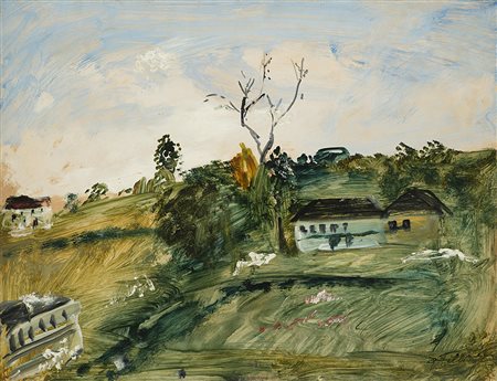 Guido Tallone (Bergamo 1894 - Alpignano 1967)"Chatenet n'abri (Francia)" 1925...