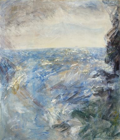 Guido Tallone (Bergamo 1894 - Alpignano 1967)"Riflessi (Marina)" 1932olio...