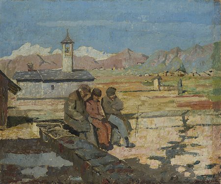 Giuseppe Amisani (Mede Lomellina 1881 - Portofino 1941)"Chiacchere dopo la...