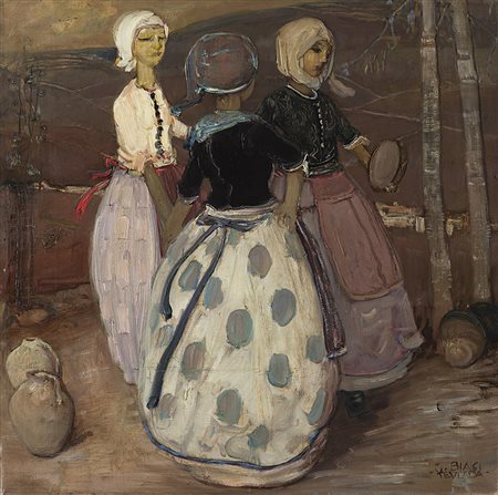 Giuseppe Biasi da Teulada (Sassari 1885 - Andorno Micca (BI) 1945)"Danzatrici...