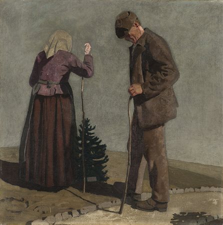 Cesare Maggi (Roma 1881 - Torino 1961)"La rimembranza" 1924olio su tela (cm...