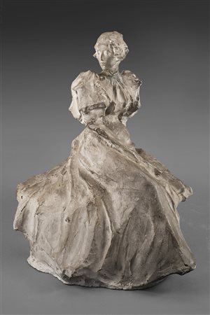 Paolo Troubetzkoy (Intra 1866 - Pallanza 1938)"Ritratto di giovane donna:...