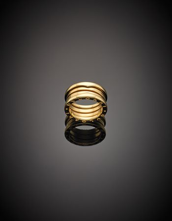 *BULGARIFede logata a molla in oro giallo piccola, g 9,28 misura...