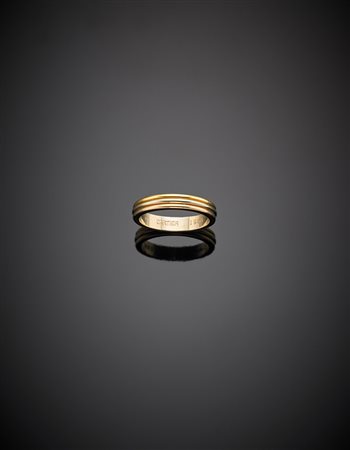 CARTIERFede in oro giallo bianco e rosso, g 5,31 misura 16/56. Firmato...