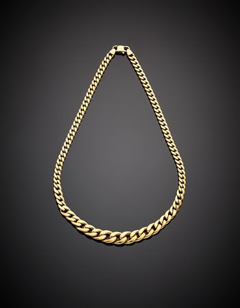 URBANOCollier in oro giallo a maglia groumette a scalare, g 21,15, lungh. cm...