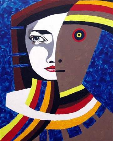 Raphael 1952, Sesto Campano (Is) - [Italia] Motivi acrilico su tela 90x70 cm...