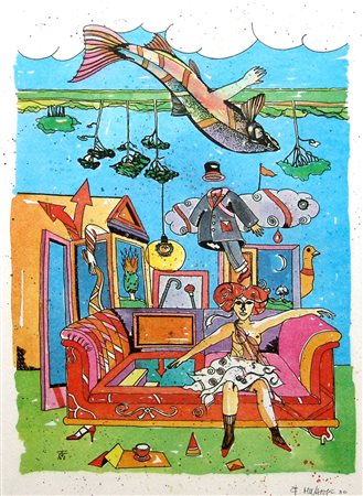 Francesco Musante 1950, Genova (Ge) - [Italia] senza titolo acquaforte...