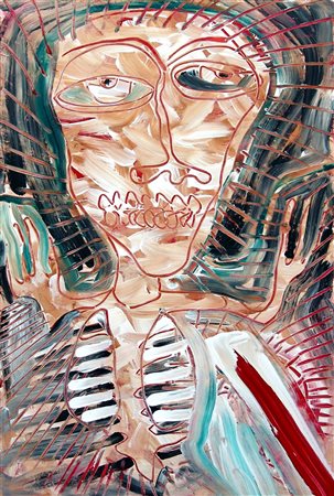 Michele Omiccioli 1981, Fano (Pu) - [Italia] Syria acrilico e gesso su tela...