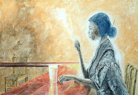 Vincenzo Caiella 1961, Mirabello Sannitico (Cb) - [Italia] L'attesa acrilico...