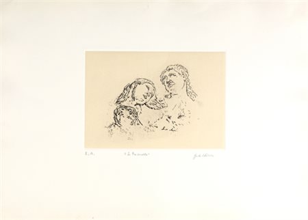 Giorgio De Chirico, LE TRE SORELLE Litografia, cm 50x70 Firmata e numerata...