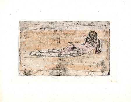 Luigi Bartolini, AL MARE Incisione, cm 31x40Firmato, titolato e numerato sul...