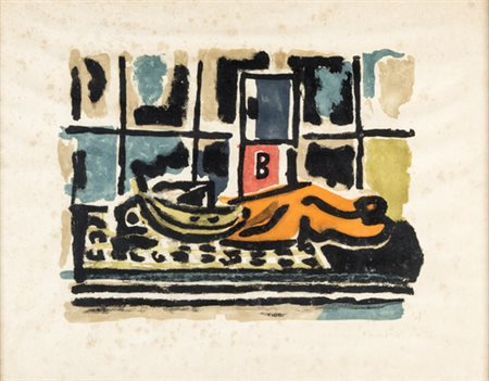 Orfeo Tamburi, SENZA TITOLO Litografia, cm 50x64, Firma "Tamburi", Tiratura...