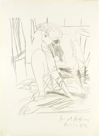 Pericle Fazzini, SENZA TITOLO Litografia, cm 67x48,5, firma e data "Fazzini...