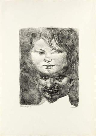 Mino Maccari, SENZA TITOLO Litografia, cm 67x48, Firma "Maccari", Tiratura...