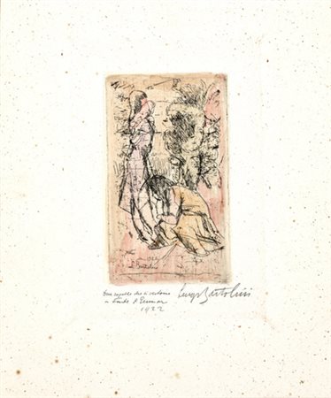 Luigi Bartolini, SENZA TITOLO Incisione, cm 26x21,5 Firmato su lastra Luigi...