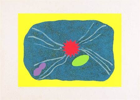 Giulio Turcato, SENZA TITOLO Litografia e sabbia su carta, cm 50x70Firma in...