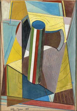 Pittore del XX secolo , FASCIO LITTORIO Tecnica mista su carta, cm 34x23Firma...